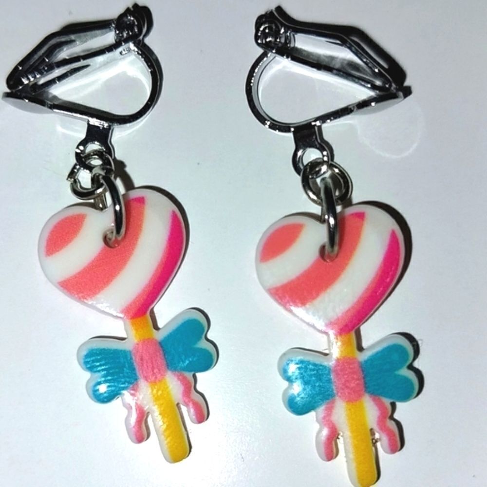 Super cute girls clip-on earrings